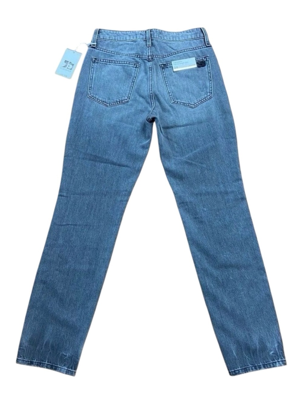 NWT Joe’s The Smith highrise straight ankle jeans grey faded black button fly 24